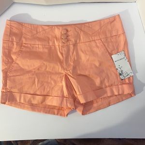 Beta House peach colored women’s shorts size 12 new with tags